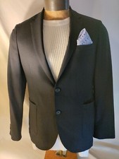 Men's Hugo Boss "Travel" Navy Wool Two Button Sports Coat Blazer Jacket 38R NWOT