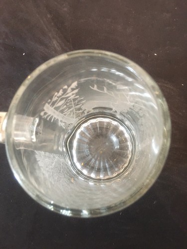 Vintage Domex Etched Glass With Deer Beer Stein Mug Hinged Lid Monogrammed BOB - 第 8/9 張圖片