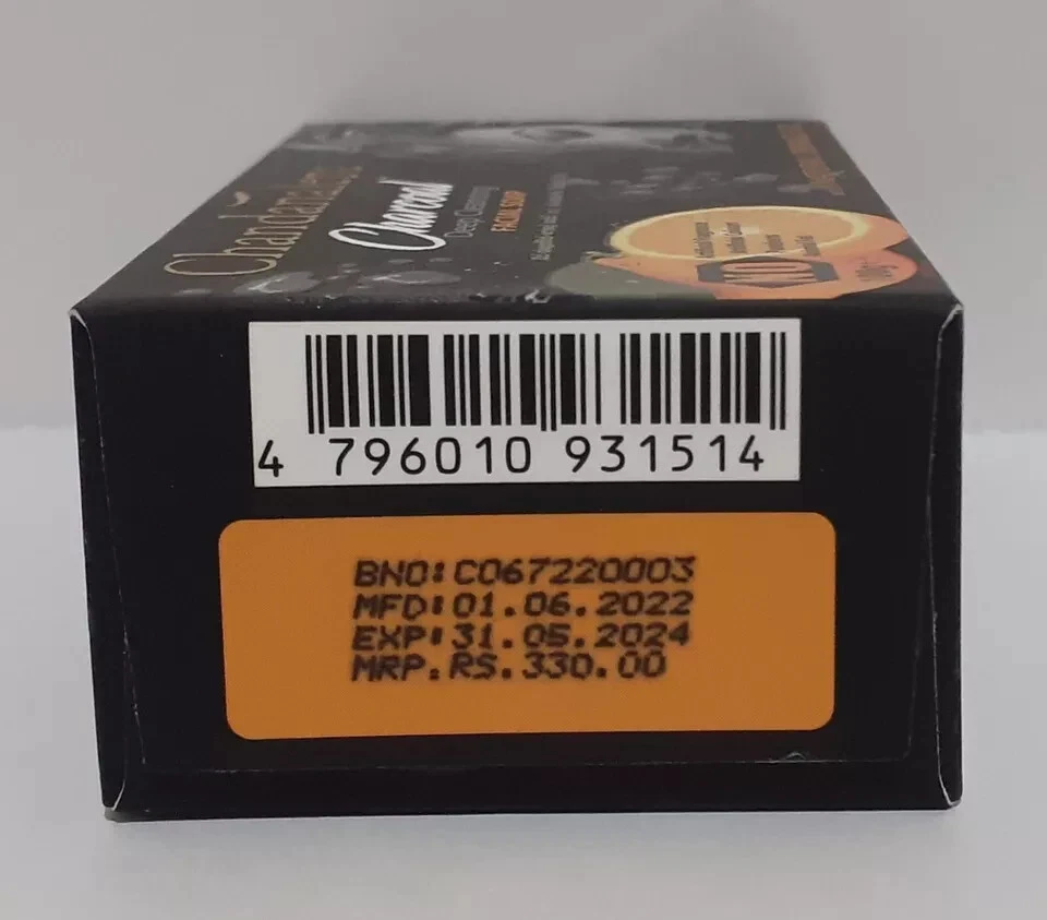 Jabón de hierbas Ayurveda carbón Ceilán Chandanalepa belleza salud corporal 100 g Foto 4 de 4