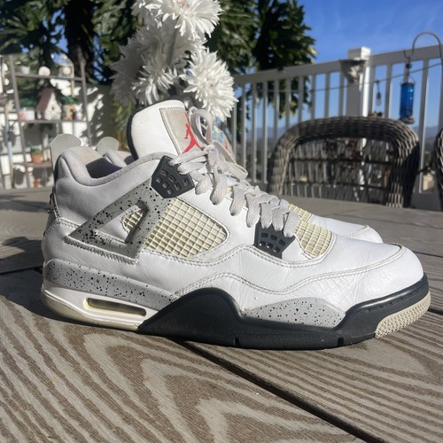 Nike Air Jordan 4 Retro OG Mid White Cement 2016 Sz 12