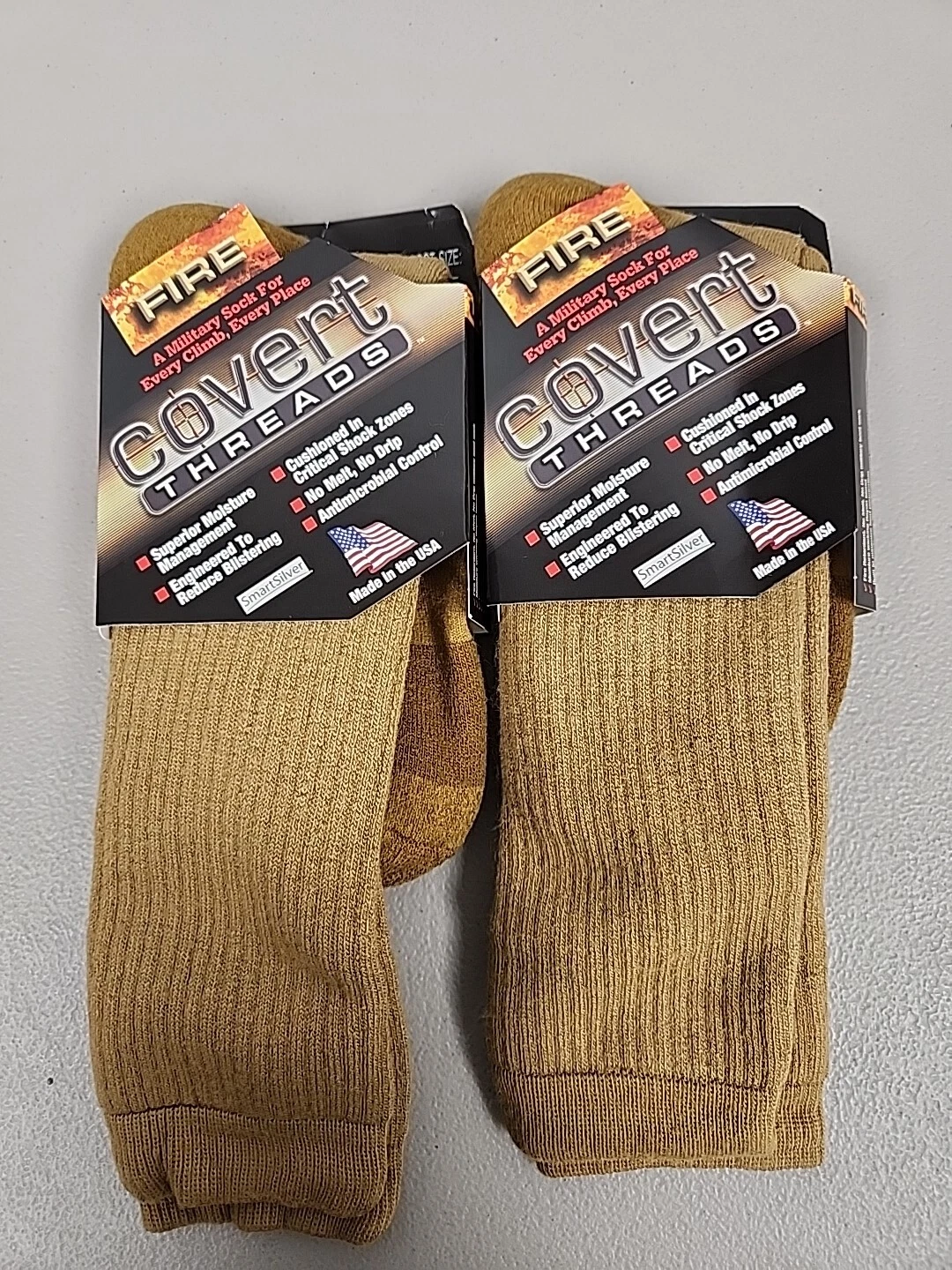 2 Pair Covert Threads Men's Fire Socks Style2909 Boot Size 13 - 15
Opens in a new window or tab