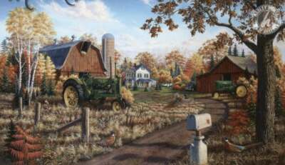 Mark Daehlin - Autumn Gold - Lithograph - Signed - 14 X 24 - MINT