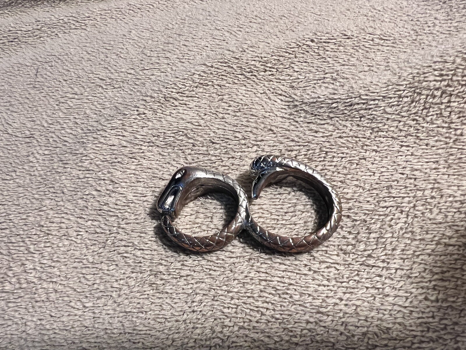 Silver Double Snake Ring - image 2