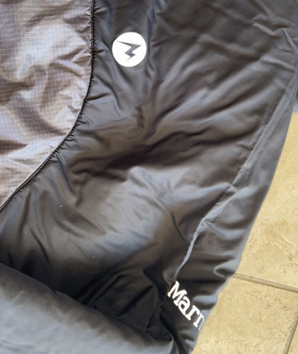 Marmot Snowboarding Ski Puffy Jacket Grey Yellow M - Left Pocket Zipper missing - Picture 8 of 8
