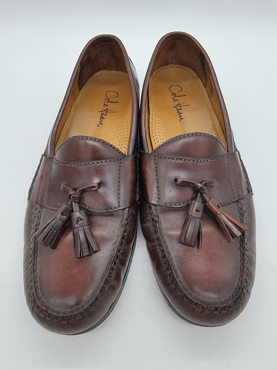 Cole Haan Pinch Tassel 03508 Mahogany Leather Men display picture 1