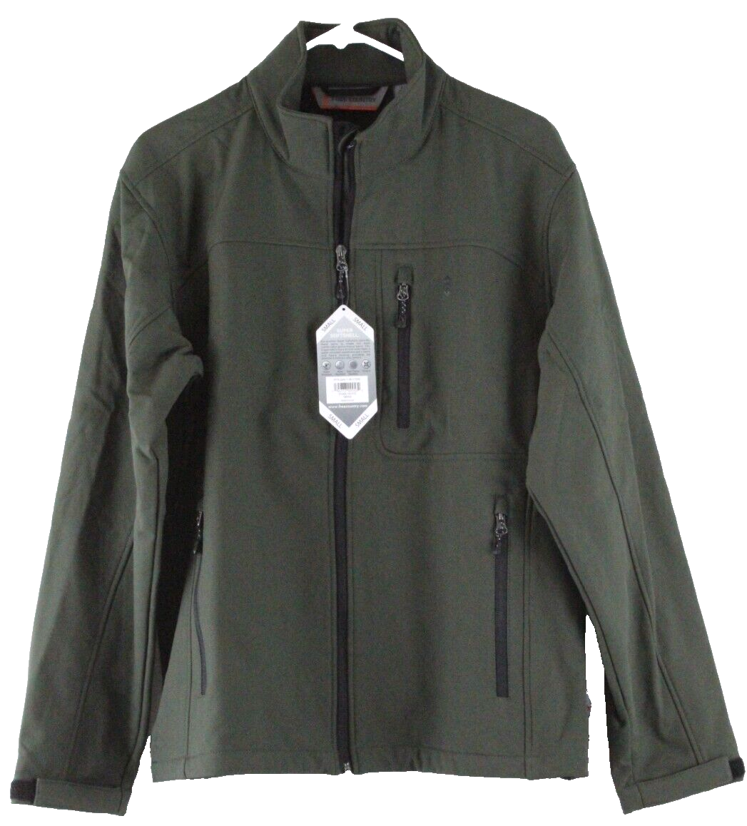 Super Softshell Jacket Size M (38-40) Dark Olive Free Country NWT