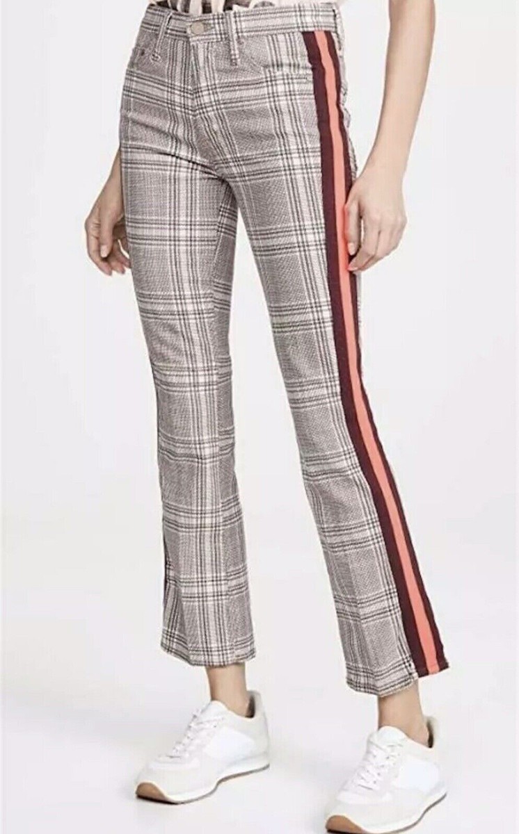Womens Jeans Mother Insider Plaid Ankle Pants MOTHER Pants Womens