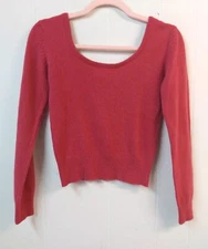 Vintage Eloquence WM Small Cropped Sweater Pink LambsWool Angora Blend  Preppy