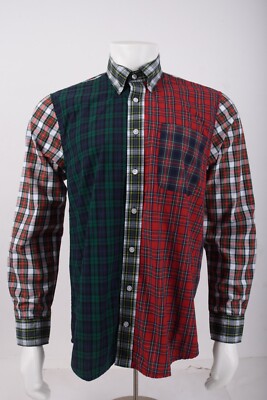 Castaway Nantucket Isalnd Mens Chase Shirt S Tartan Plaid Party Panel NWT