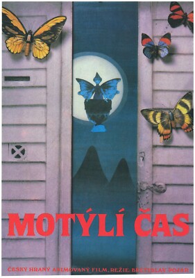 MOTÝLÍ ČAS  THE FLYING SNEAKER Orig MINT Czech movie poster 1990 BŘETISLAV POJAR