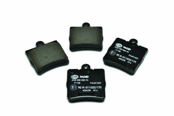 Hella 8DB 355 008-961 Bremsbelagsatz, Scheibenbremse FüR MERCEDES-BENZ-image