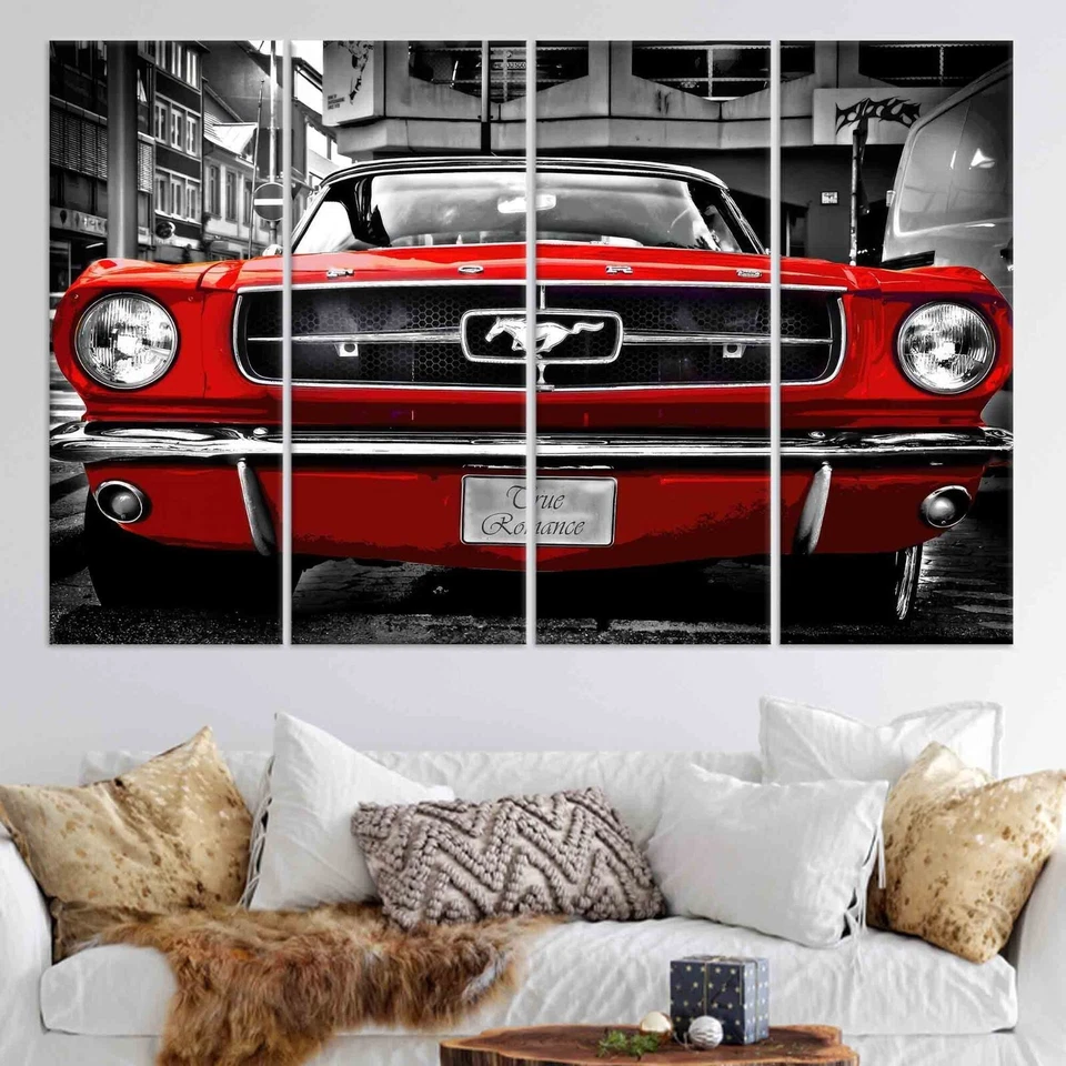 Ford Mustang Shelby, Mustang Poster, Gift for Him, Red Car Poster, Classic Car W - Image 3 of 4