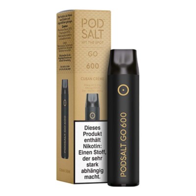 Pod Salt GO 600 E-Zigarette 20mg 600 Züge 400mAh NicSalt CBN Creme Vape E-Shisha