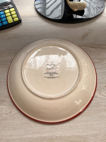 Italian Recipes Dinner Bowl Williams Sonoma Pasta Red~ 9 1/4" - Bild 7 von 7