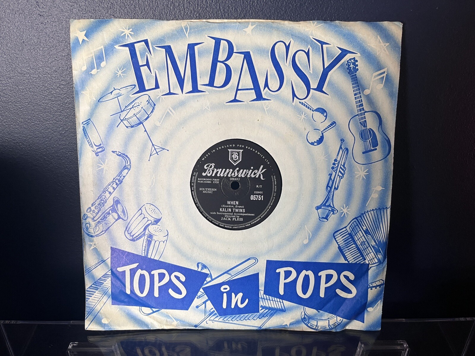 Kalin Twins When / Three O Clock Thrill 78 Shellac Record (E)