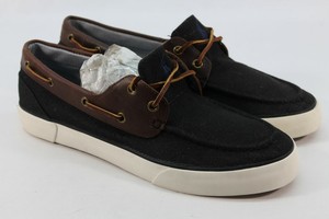 black polo boat shoes