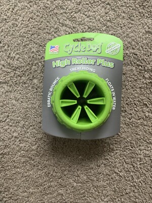Cycle Dog High Roller Plus Large Green Erratic Bounce Treat Hiding Ball