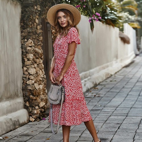 mid calf casual summer dresses