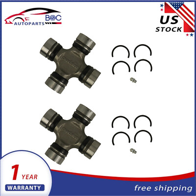 2x Premium Driveshaft Universal Joints Front Rear Moog 534G Greaseable DW-534G