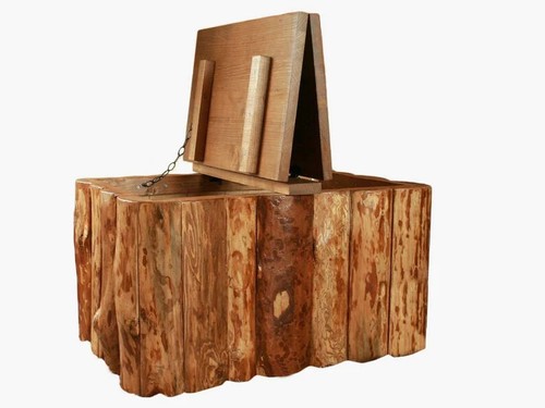 Couchtisch aus massiv Holz Wohnzimmertisch, Beistelltisch Sofatisch Rustic - Bild 9 von 9