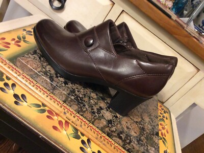 Clark’s Brown Leather Ankle Boots, EUC euc CLARKS tall INGALLS VICKY Brown LEATHER Riding BOOTS Wom  main image 3