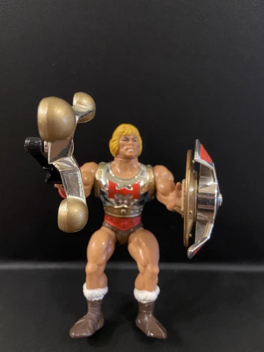 MOTU,Vintage,FLYING FISTS HE-MAN,Masters of the Universe,100% Complete,Red Clip