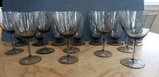 VTG Sussmuth W Germany & Navarre Worcester Glasses Set of 15 7 Water 8 Wine Gray