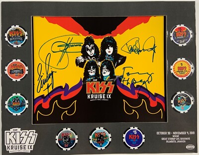 KISS JSA Signed Autograph Gene Simmons Paul Stanley Kruise IX