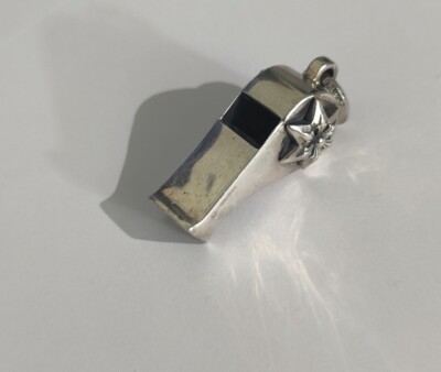 Chrome Of Hearts Sterling Silver Whistle Pendant | eBay