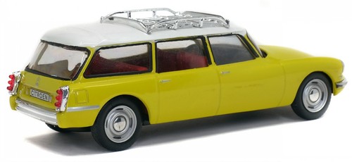 Citroen DS 19 Break 1960 yellow roofwhite diecast model car 4304400 Solido 1:43 - Picture 2 of 4