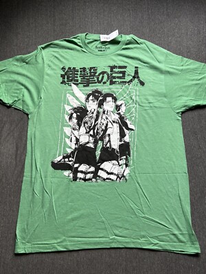 Attack on Titan Anime T-shirt Ripple Junction Funimation Green Tee