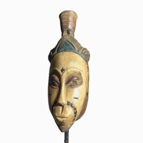 African Guro Tribal Mask Hand-Carved Painted Wood Vintage Wall Art Decor-843 - Picture 10 of 24