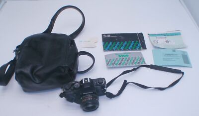 Mamiya ZE Camera With Sekor-E 50 mm 1:2 Lens w Bag & Manuals