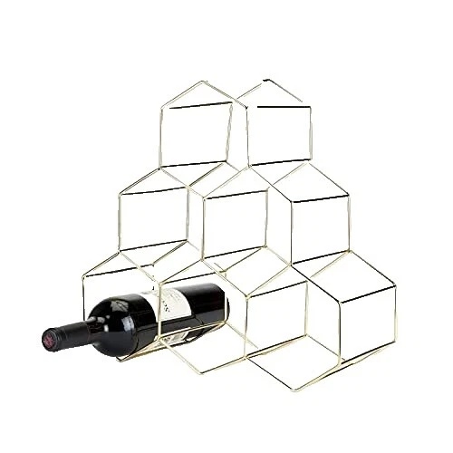 Encimera de acero inoxidable estantes y soportes para botellas de vino