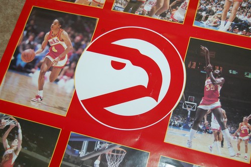 1987 Atlanta Hawks Starline Wintage Collage Poster Pre-owned Near Mint Condition - Picture 3 of 12