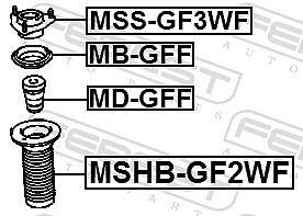 FEBEST MSHB-GF2WF Schutzkappe/Faltenbalg, Stoßdämpfer für MITSUBISHI,MITSUBISHI - Bild 2 von 2