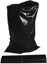 100 x Clear Black Refuse Sacks Large Bin Liners Rubbish Waste Recycling Bags
