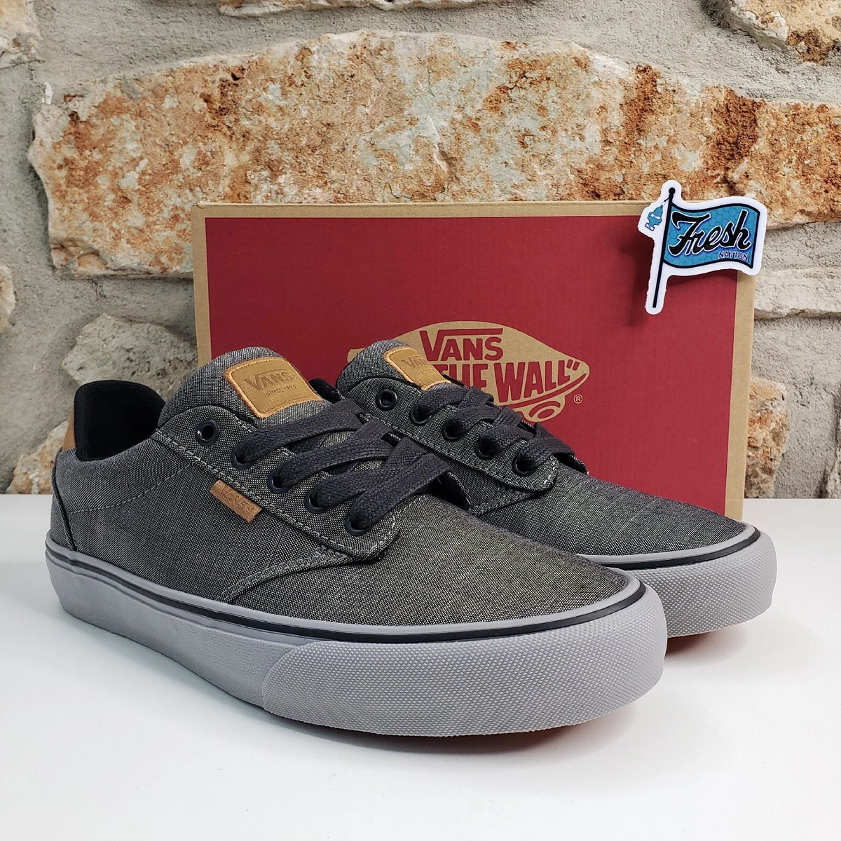 Vans Atwood Classic Skate Sneakers Size 8 Gray Canvas NEW | eBay