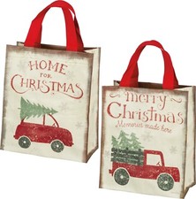 NEW!~Market Tote~Home For Merry Christmas-Memories Made Here~Farm Truck~Bag/Gift