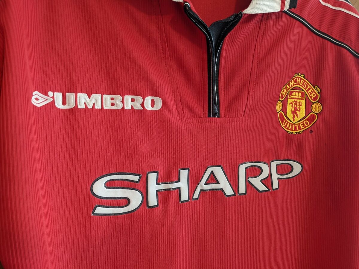 RARE Manchester Utd 1998/99 1999/00 Treble Winning Home RARE Manchester Utd 1998/99 1999/00 Treble Winning Home