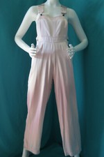 SUPER RARE VICTORIAS SECRET MODA INTL. Satin Bib Overalls VTG 90's Special NEW S