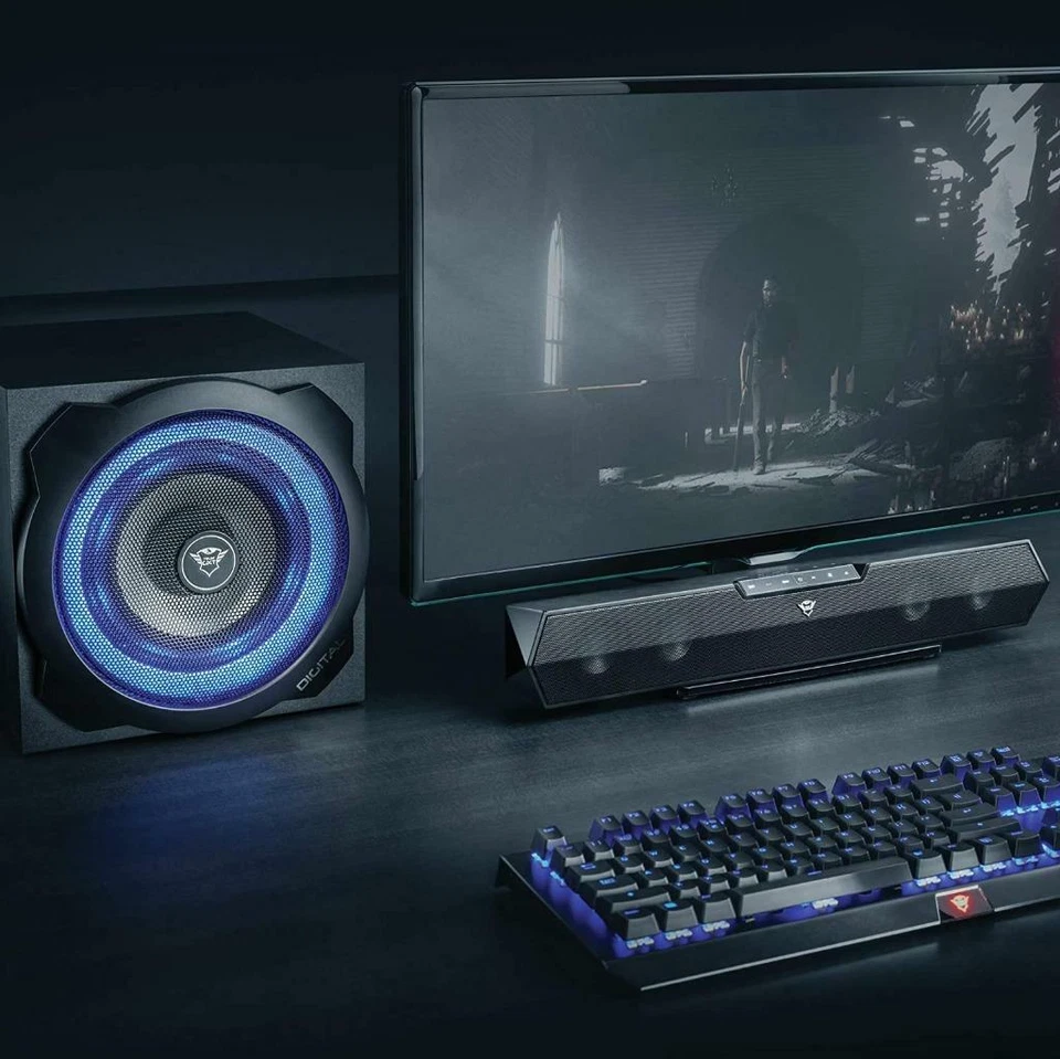 Trust Gaming GXT 668 Tytan 2.1 Soundbar mit Subwoofer LED beleuchtet 120 Watt - Bild 3 von 4