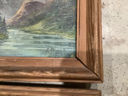 Two Oil Paintings Indiscernible Signature Mountains Oregon? California? - Picture 5 of 9