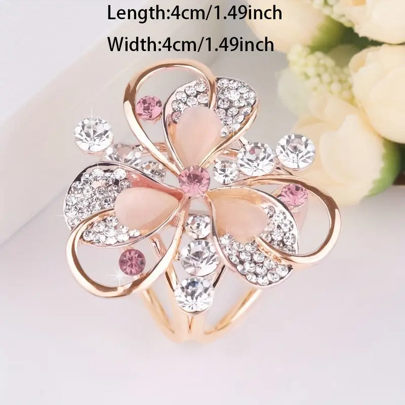 1PC Fashion Women Scarf Buckle Ring Clip Holder Silk Scarves Jewelry Brooch Gift