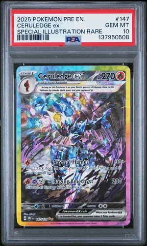 PSA 10 Ceruledge EX 147/131 Prismatic Evolutions 2025 Pokemon