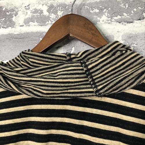 Ali Miles Top Women 2X XXL Black Stripe Cowl Neck Roll Tab Sleeve Pullover READ! - Picture 7 of 10