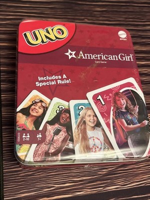 American Girl Doll Uno Deck Cards Game with Limited Edition Tin Unique Rules NEW