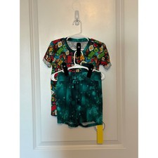 Kids Graphic Tee Shirt Shorts Set Cartoon Food Print Summer Outfit 3T