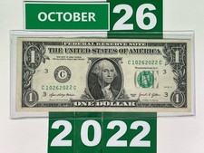 🔥 OCTOBER 26 2022 🎂 BIRTHDAY NOTE /ANNIVERSARY, 💵 Fancy Serial Number FRN