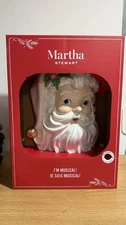 Martha Stewart Pink Santa Musical Wall Decor Vintage Christmas Decor -Fast Ship